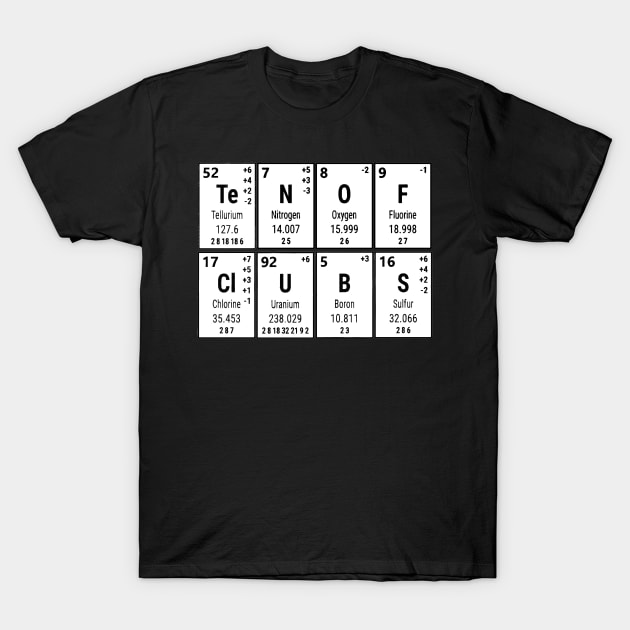 Periodic Ten of Clubs T-Shirt by The Hermit Magic Magazine